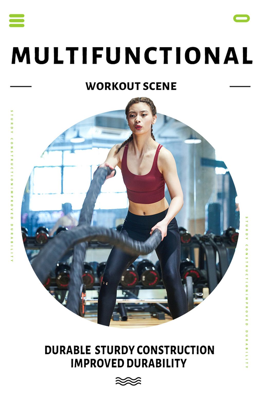 Battle touwen training met beschermende mouw