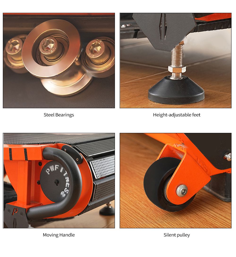 Niet-aangedreven gebogen loopband