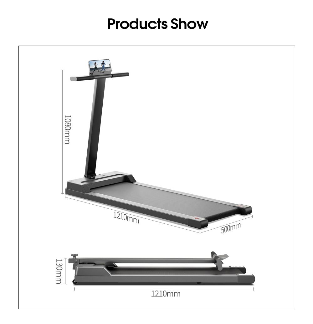 Smart Home Ultra-Quiet Fitness Flat Treadmill