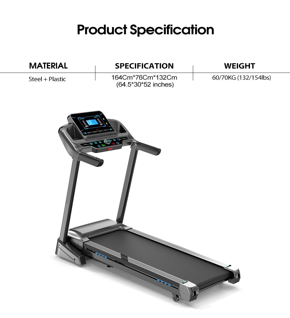 Snelle vouwbare semi-commerciële loopband Smart Silent Treadmill