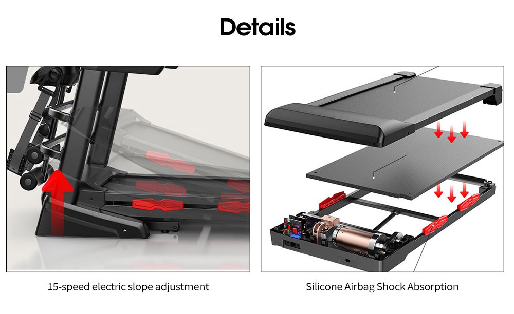 Snelle vouwbare semi-commerciële loopband Smart Silent Treadmill