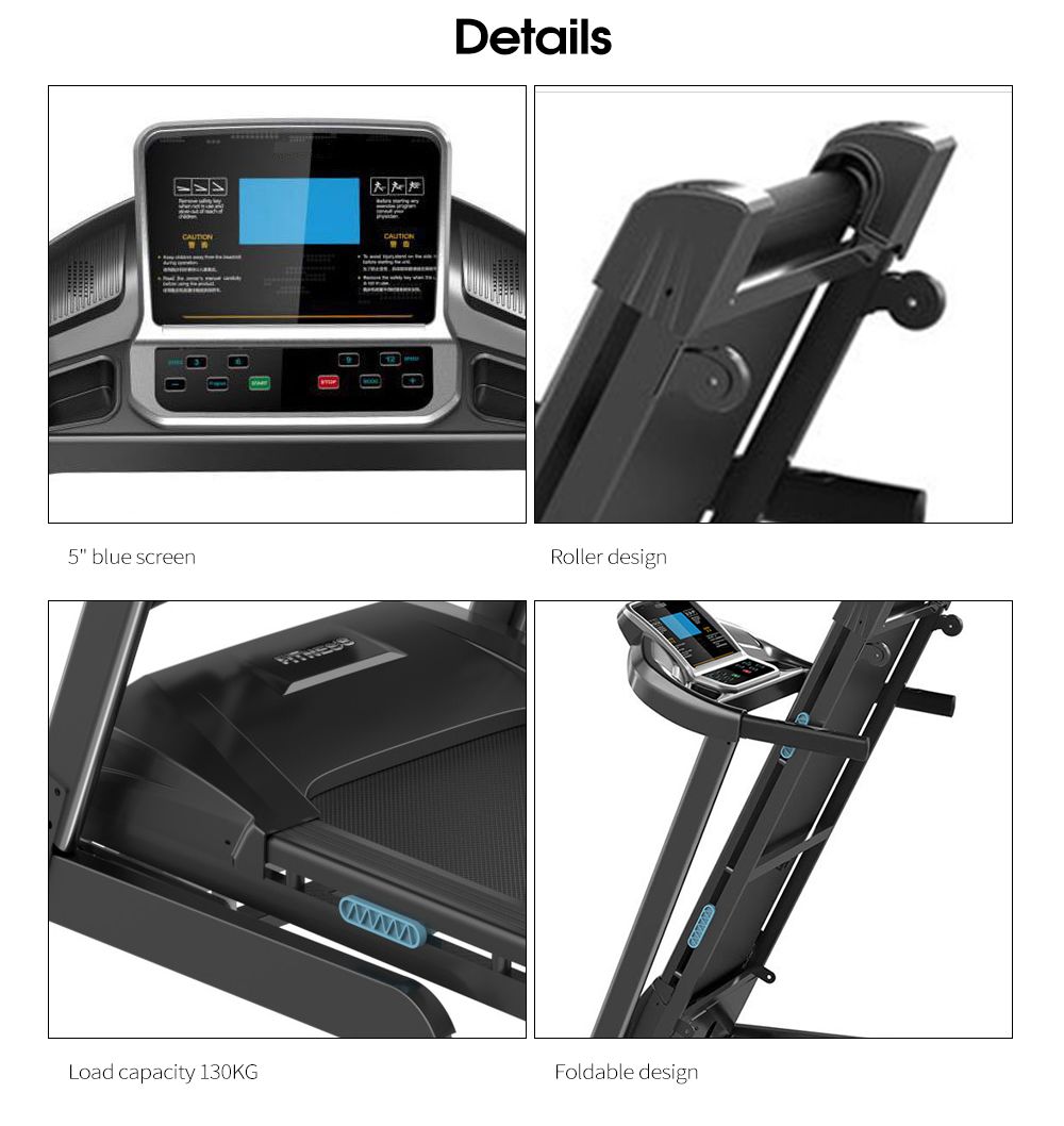 Hoogwaardige commerciële gymrunning Machine Vouwende loopband gemotoriseerde loopband