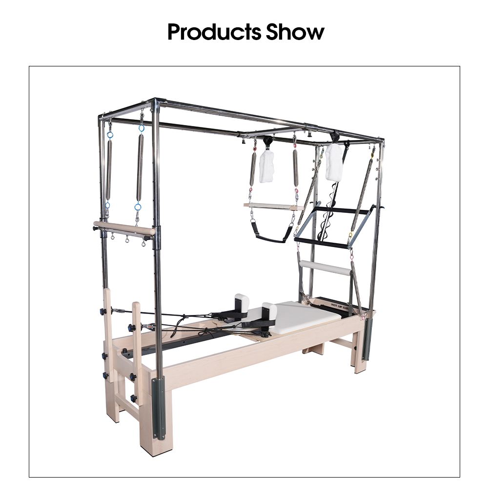 Pilates Studio Maple Wood Pilates Cadillac Reformer met volledige trapeze