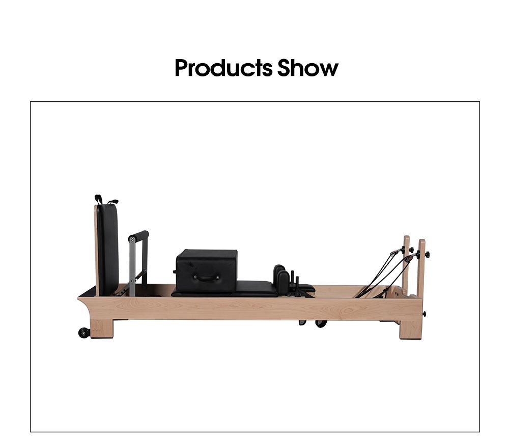 Body Training Core Bed Maple Wood Pilates Reformer Machine met binnenste voetsteunen Body Training Core Bed Maple Wood Pilates Reformer Machine met binnenste voetsteunen