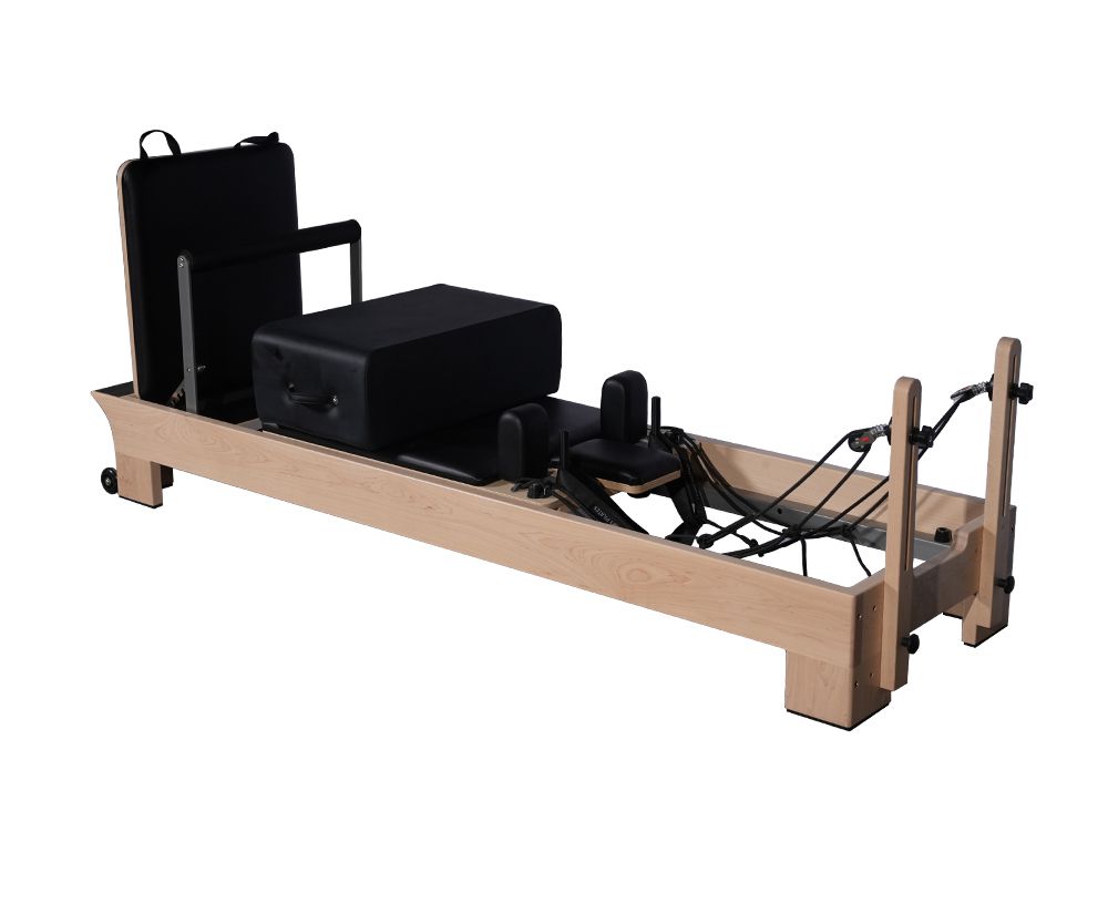 Body Training Core Bed Maple Wood Pilates Reformer Machine met binnenste voetsteunen Body Training Core Bed Maple Wood Pilates Reformer Machine met binnenste voetsteunen
