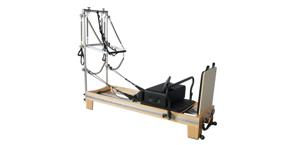 Maple Full Track Split Pilates Reformer met toren