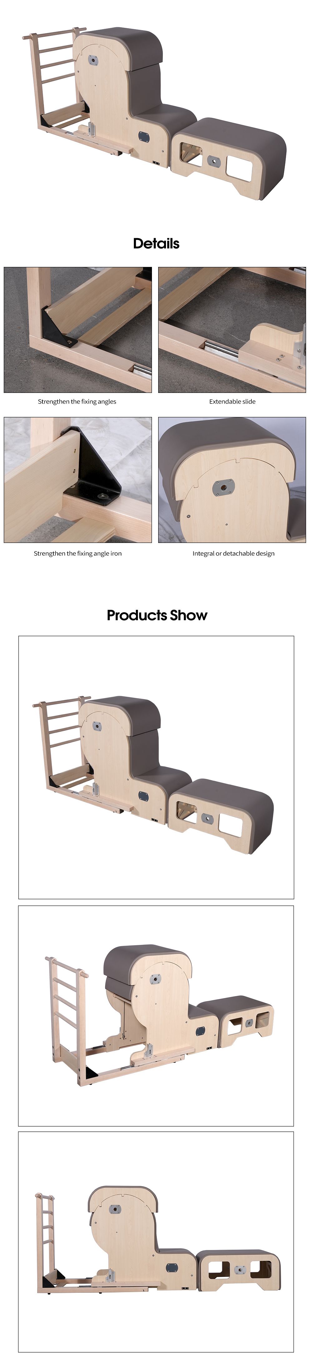 Maple Pilates armstoel Barrel Set