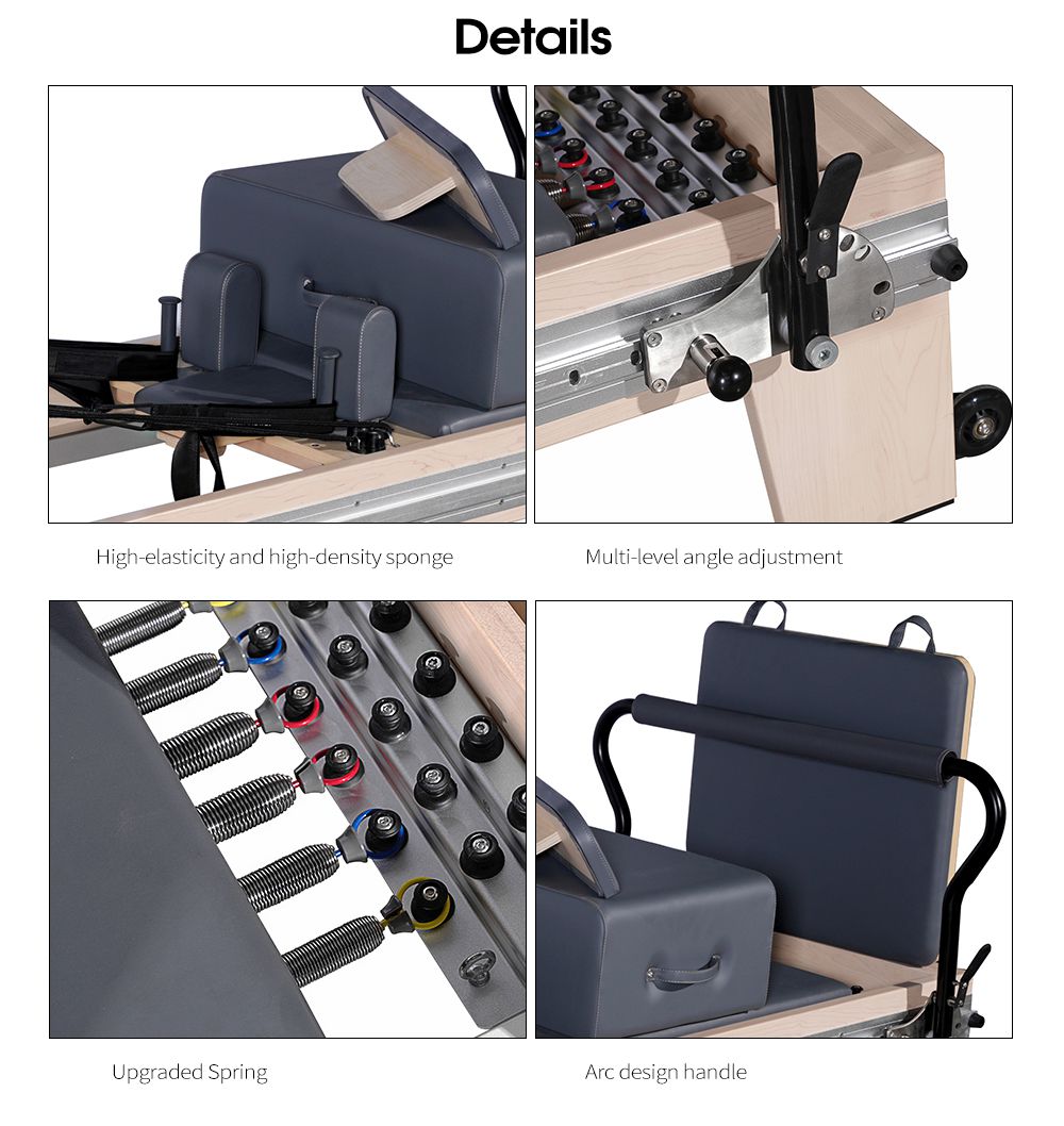 Volledig spoor Wood Pilates Reformer Bed