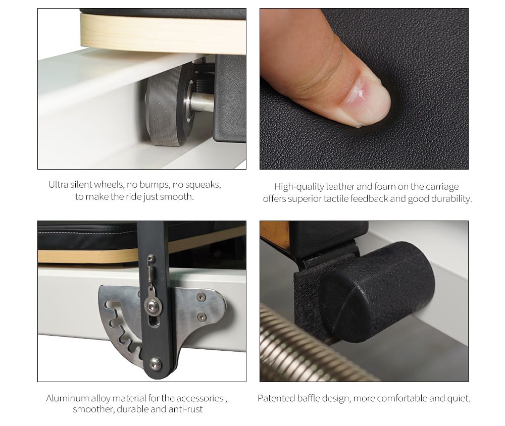 Aluminium legering semi -verhoogde Pilates Reformer Aluminium legering semi -verhoogde Pilates Reformer