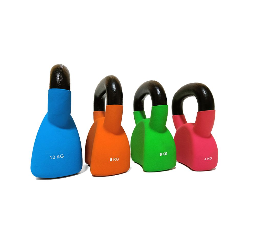 Gevormde enkele vinyl gecoate kettlebell Gevormde enkele vinyl gecoate kettlebell