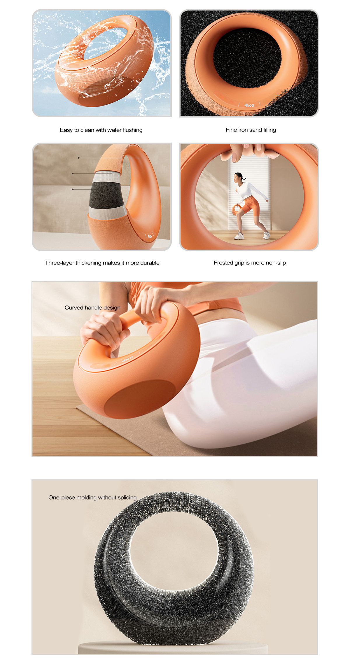 PVC Soft Kettlebell met fijn zandvulling PVC Soft Kettlebell met fijn zandvulling