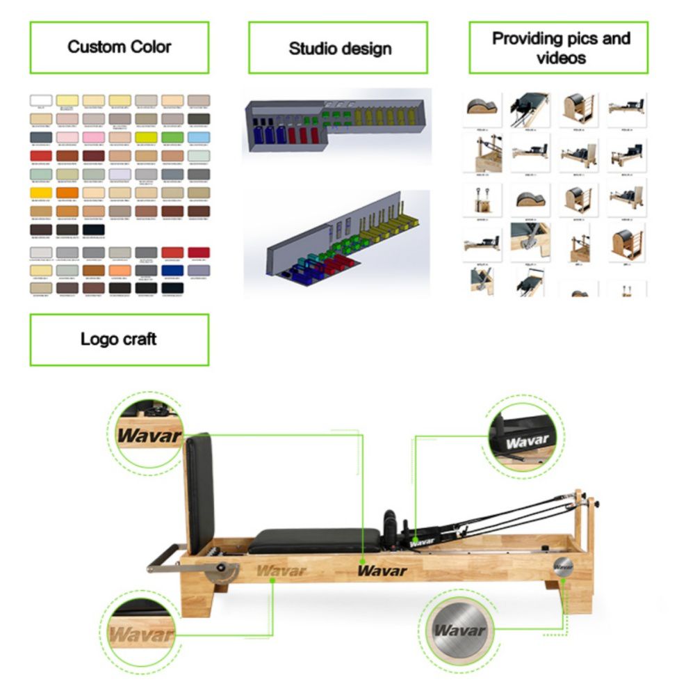 Body Training Core Bed Maple Wood Pilates Reformer Machine met binnenste voetsteunen Body Training Core Bed Maple Wood Pilates Reformer Machine met binnenste voetsteunen