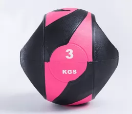 Zwart en roze rubber single grip medicedy bal