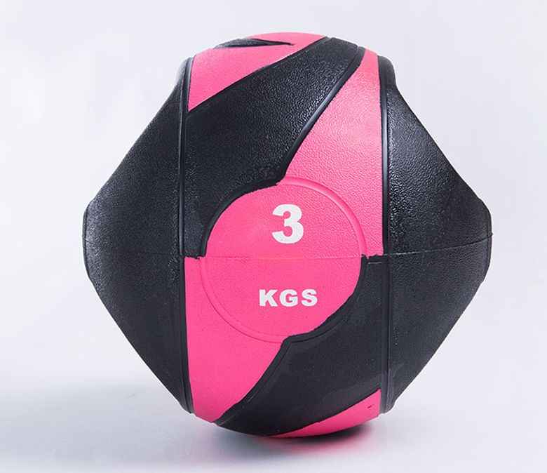 Zwart en roze rubber single grip medicedy bal