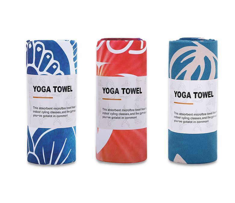 Gedrukte yoga -handdoek