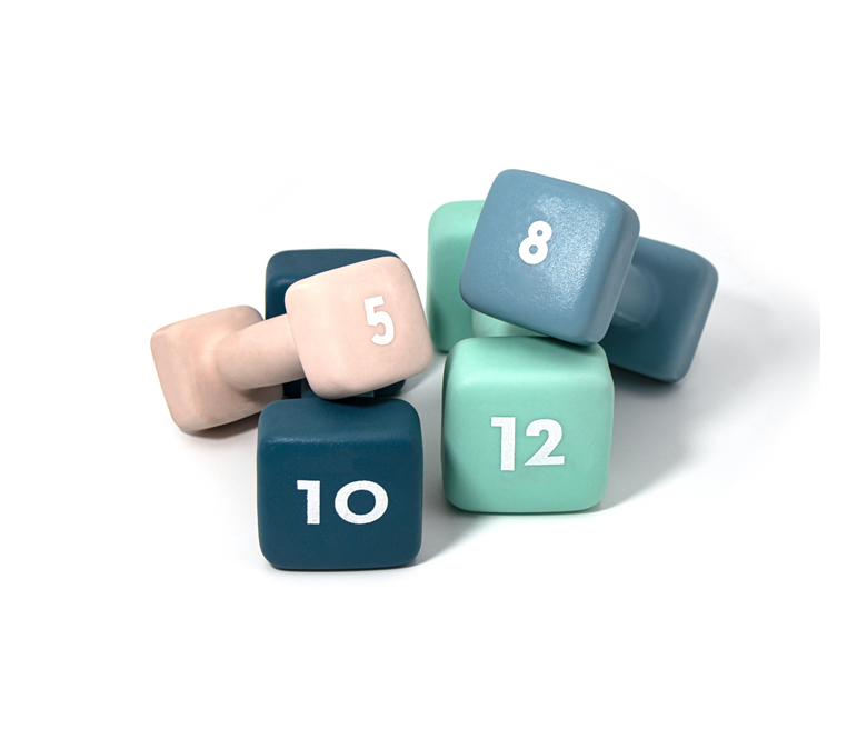 Groothandel dames kleur neopreen gietijzeren vierkant halters