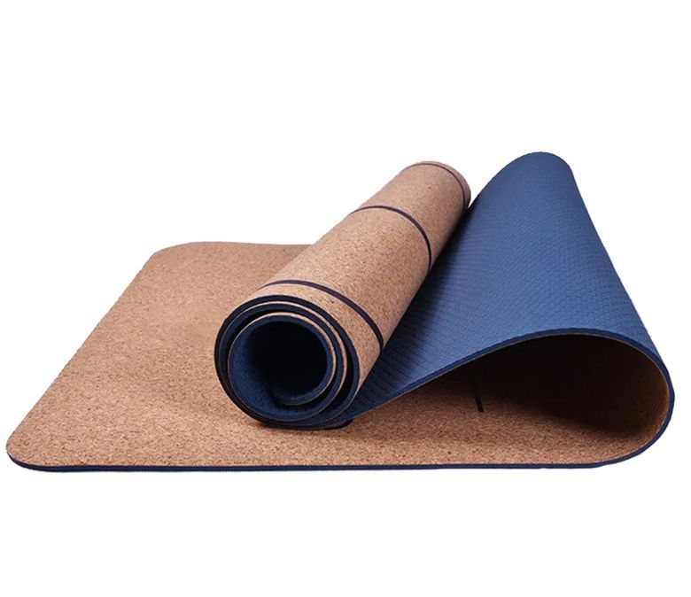 Kurk+tpe yogamat met aangepast logo