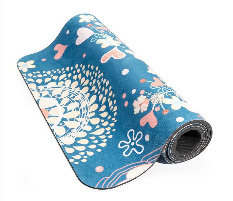 Suede rubber yoga mat