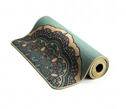 Niet-slip jute+natuurlijke rubber eco yoga mat