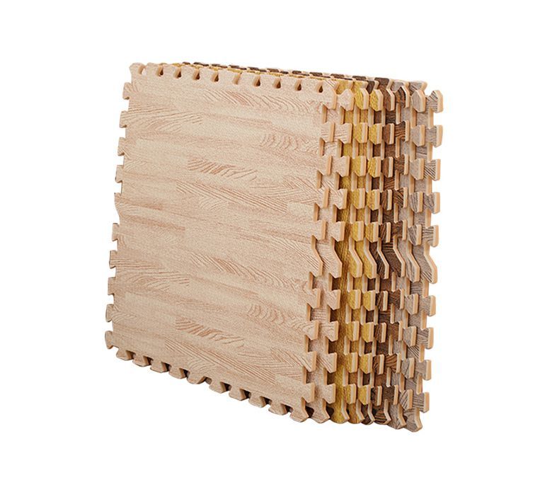 Houten textuur in elkaar grijpende vloermat