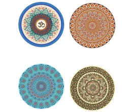 Grote suede rubberen ronde meditatiemat