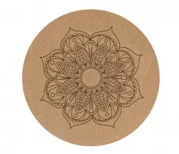 Round Cork Natural Rubber Yoga Mat