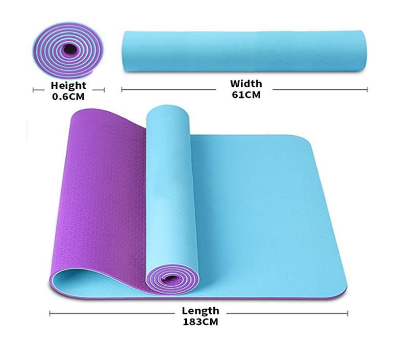 Dubbele laag tpe yoga mat 6mm