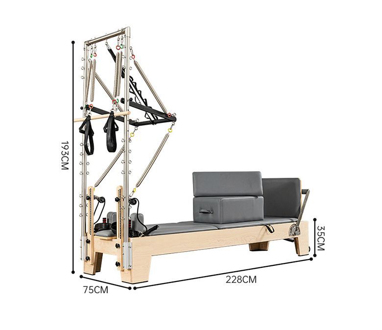 Studio Pilates Maple Reformer met half trapeze