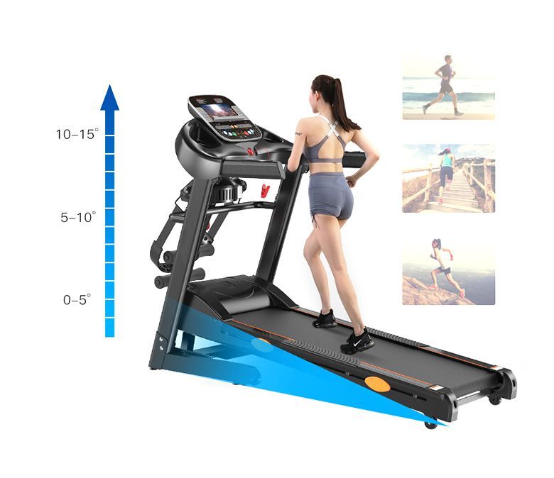 Indoor gym lopende machine multifunctionele vouwing elektrische loopband