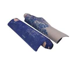 Natuurlijk rubber+linnen yoga -trainingsmat
