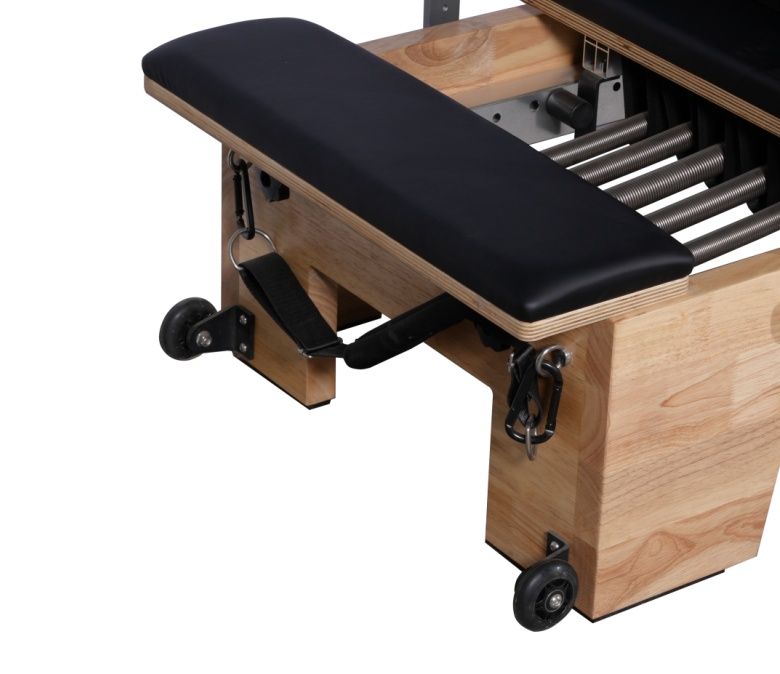 Deluxe Oak Wood Pilates Reformer met half trapeze