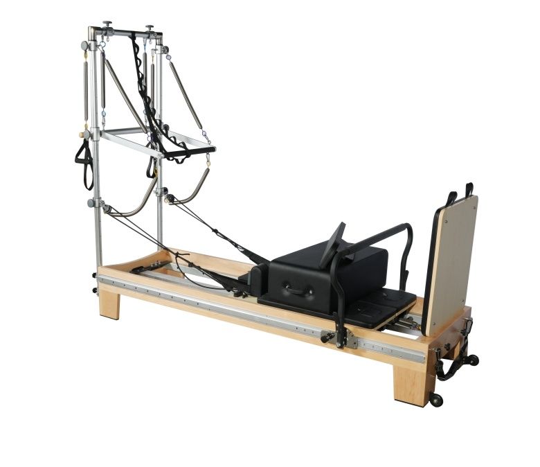 Maple Full Track Split Pilates Reformer met toren