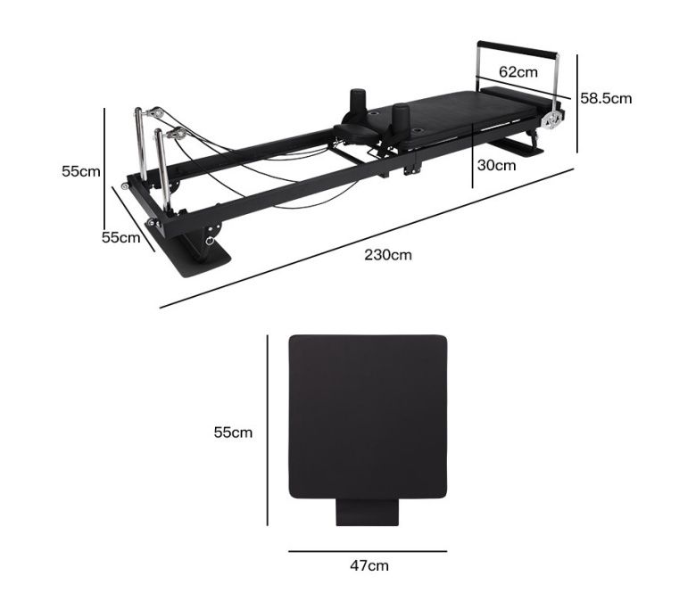 Opvouwbare hervormer Pilates Machine voor thuisgebruik