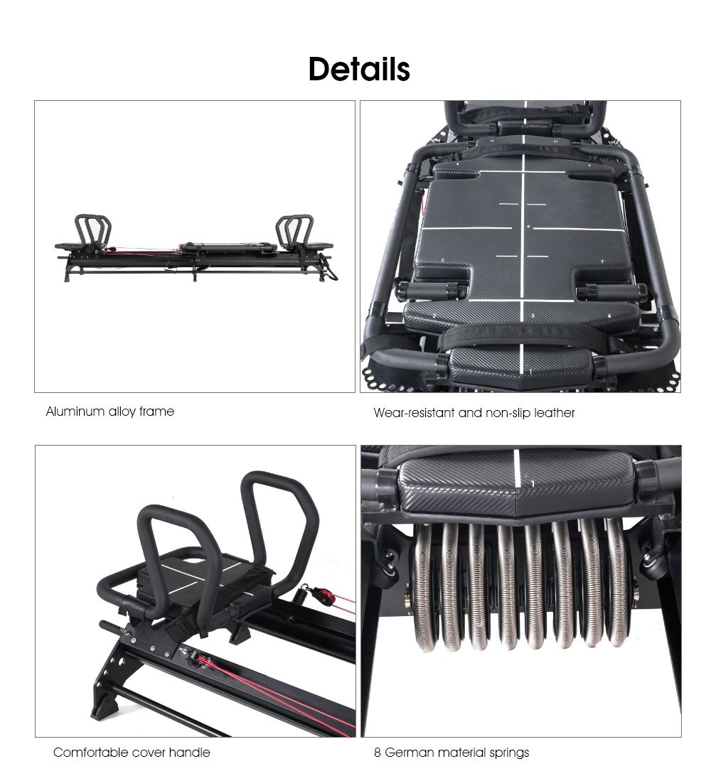 Grote niet-roterende handvat Pilates Reformer Machine