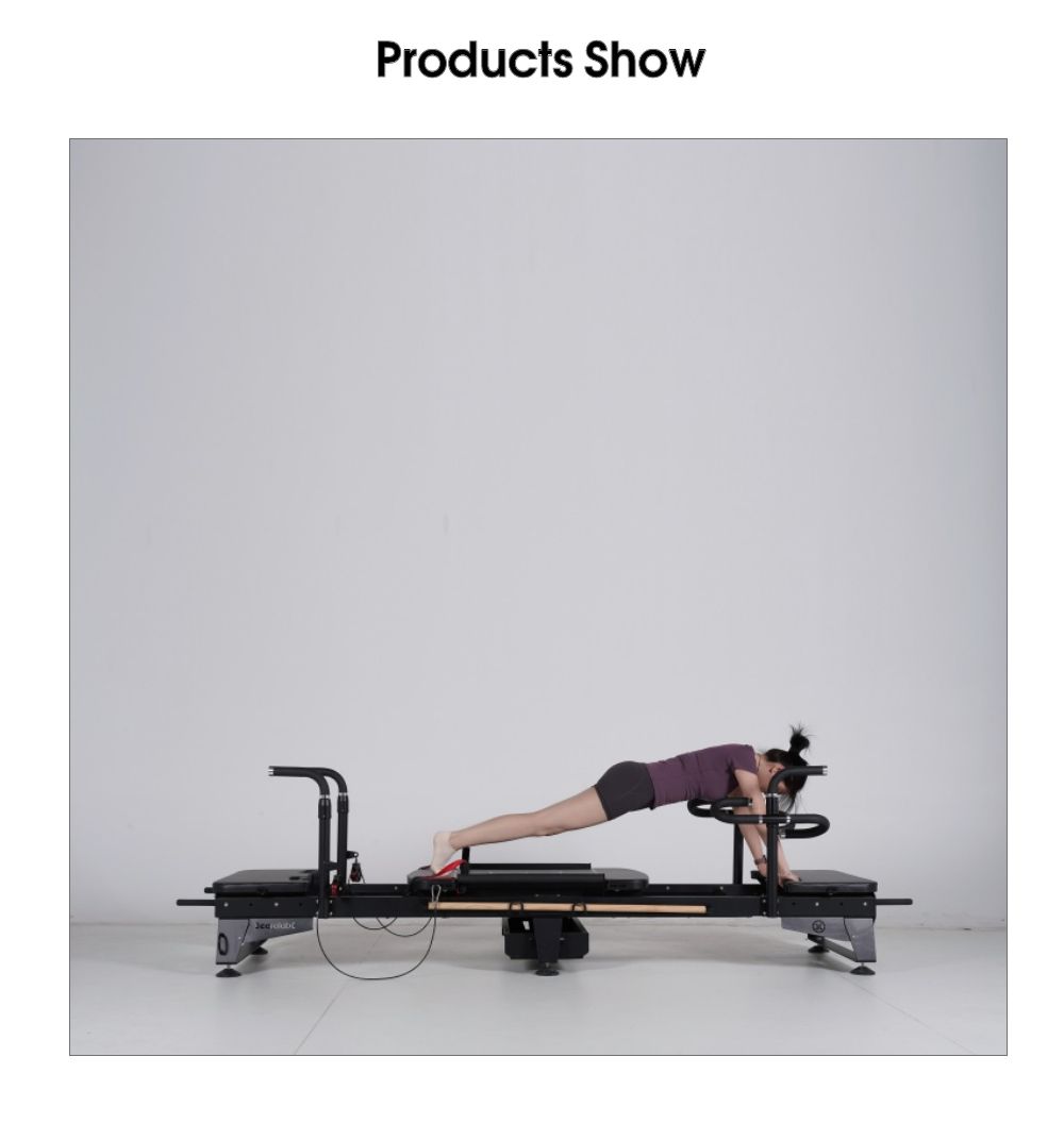 Pilates Reformer Machine met roterende handgrepen