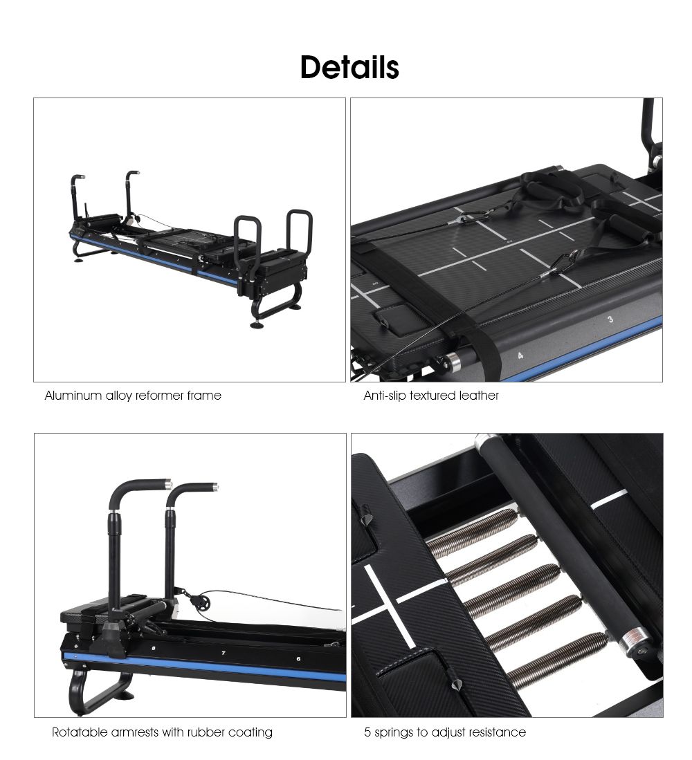 Vaasblauw grote pilates hervormerapparatuur