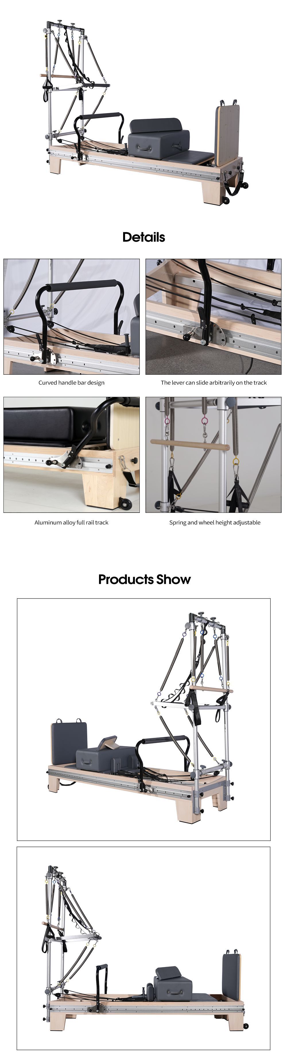 Maple Full Track Reformer Pilates Tower tegen goede prijs Maple Full Track Reformer Pilates Tower tegen goede prijs